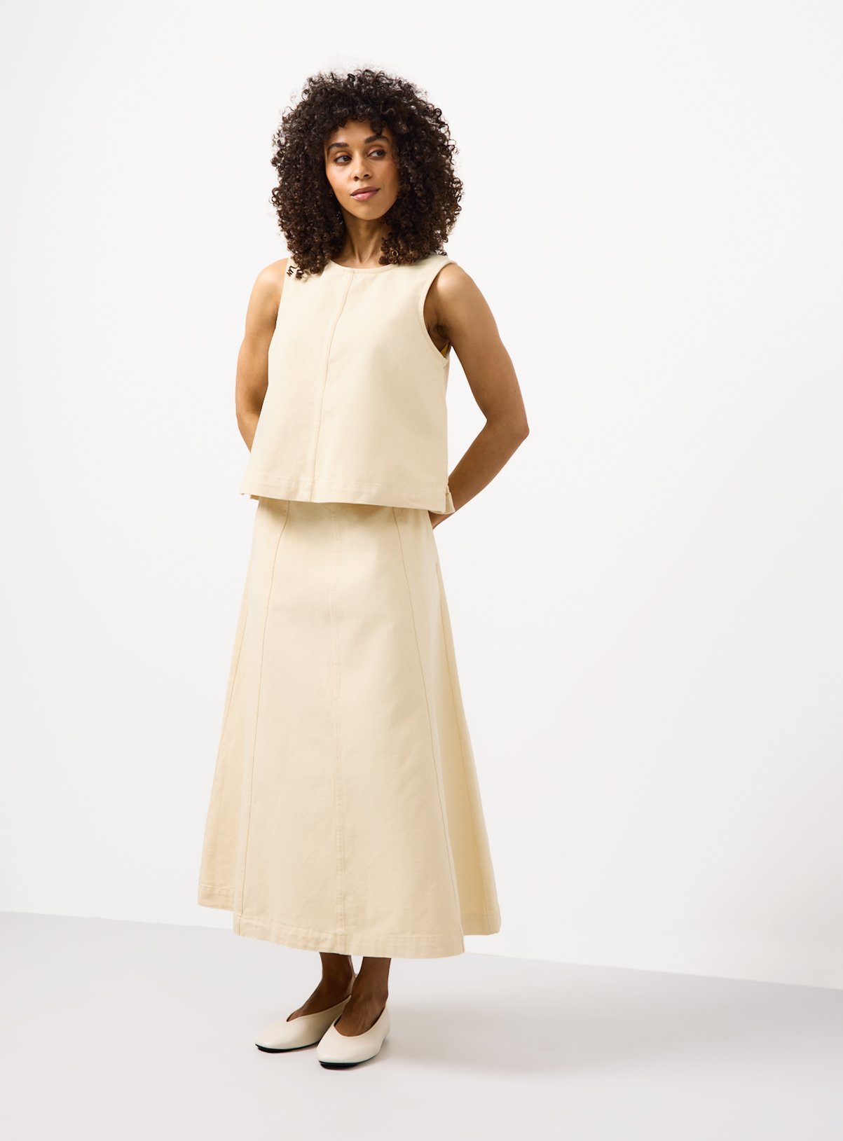 Light Yellow Denim Co-ord Shell Top 24 - Image 2 thumbnail
